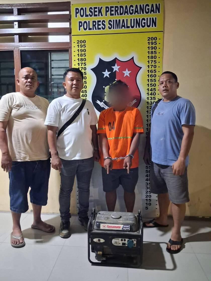 Dua Komandan Eks Brimob Kompak Beraksi, Polsek Perdagangan Langsung “Tancap Gas” Bekuk Maling Genset