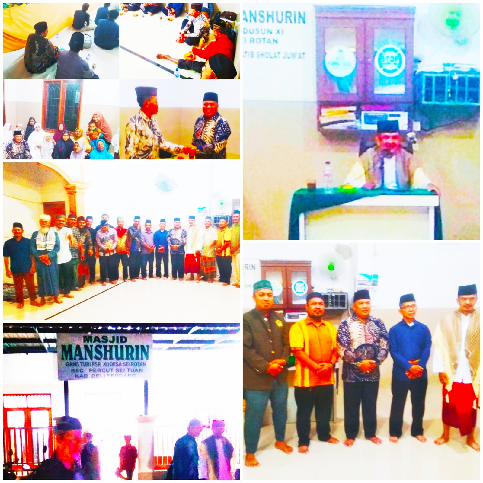 Tim Safari Ramadhan desa Sei Rotan,dalam kunjungan ke Masjid MANSHURIN dusun XI desa Sei Rotan Percut Sei Tuan