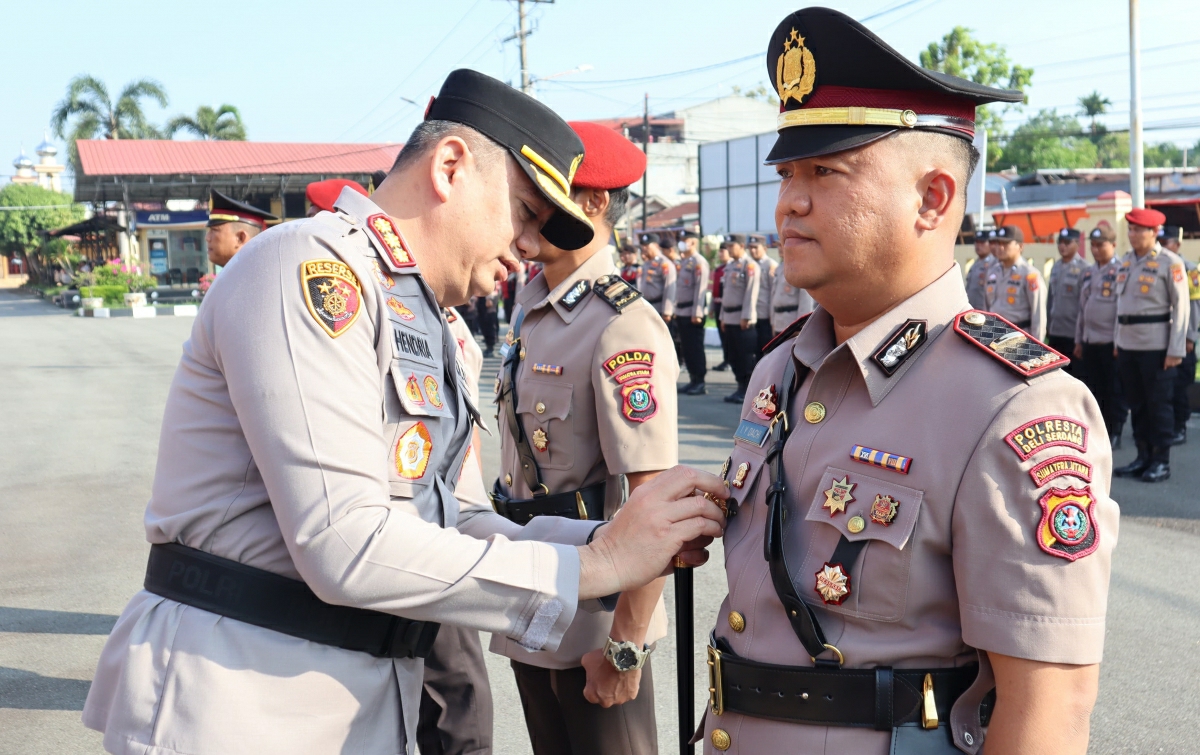 Kapolresta Deli Serdang Pimpin Sertijab Kasat Tahti, Kapolsek Biru-biru dan Kapolsek Pantai Labu
