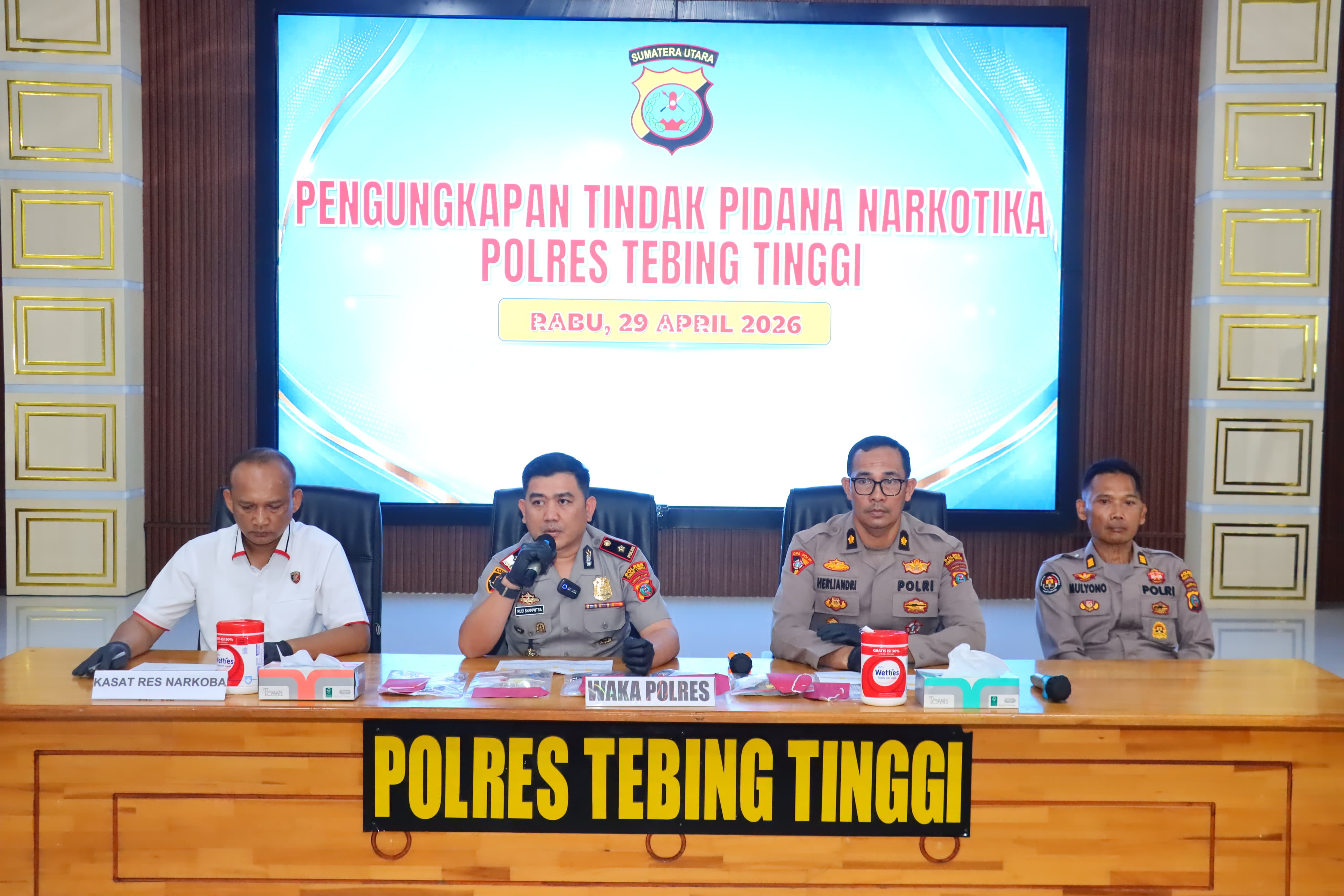 Wakapolres Tebing Tinggi Paparkan Ungkap Kasus Narkoba Sejak Januari, Amankan 87 Tersangka