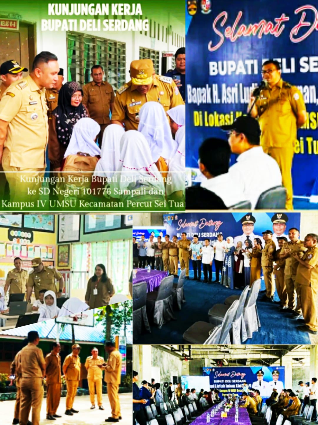 Camat Percut Sei Tuan Muhammad Kennedy Tarigan, S.IP ,M.Si Dampingi Bupati Deli Serdang Menyapa Rakyat