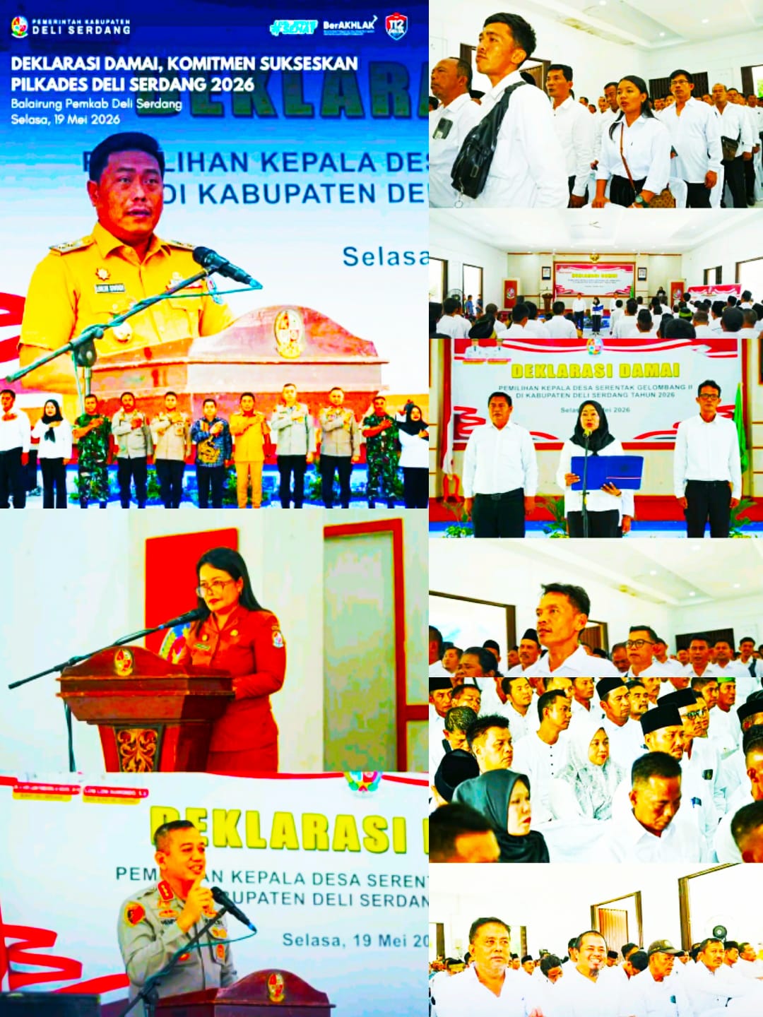 212 Calon Kades Deli Serdang Deklarasi Damai, Pilkades Jangan Jadi Ajang Perpecahan