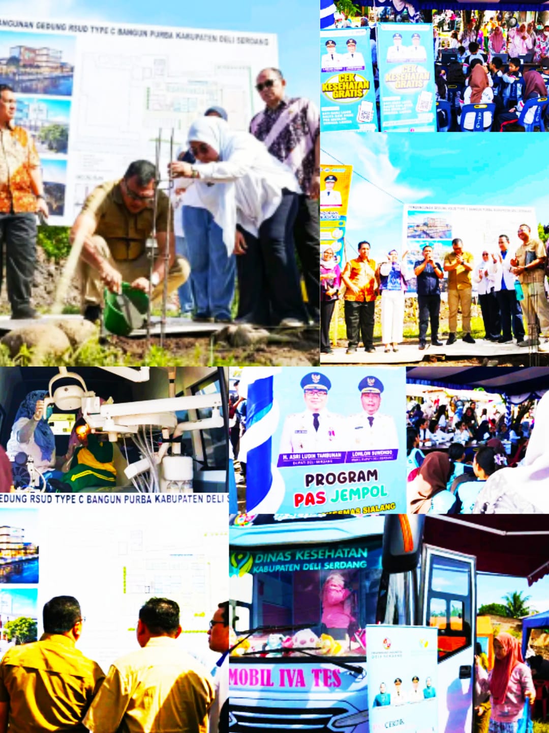 Bupati Deli Serdang Peletakan Batu Pertama Pembangunan RSUD dan Rehabilitasi SMP Negeri 1 Bangun Purba