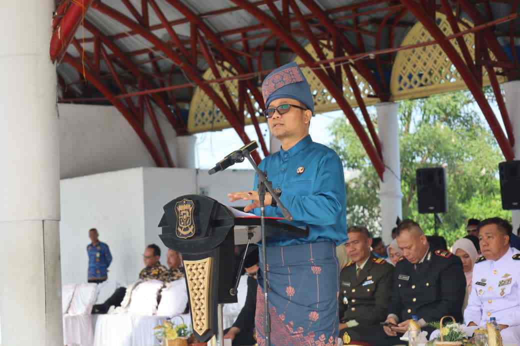 Plh Wali Kota Tanjungbalai Muhammad Fadly Abdina Inspektur Upacara Peringatan Hari Lahir Pancasila 2026.