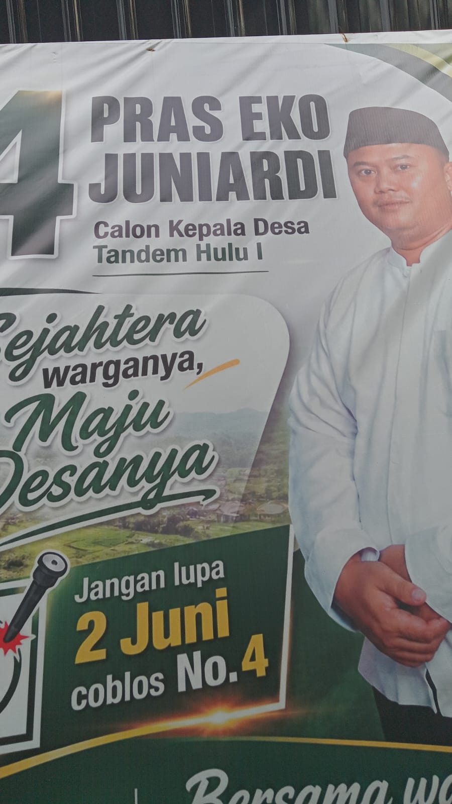 Pras Eko Juniardi Menang Pilkades Tandem Hulu I, Siap Bangun UMKM dan Tingkatkan Pelayanan Desa