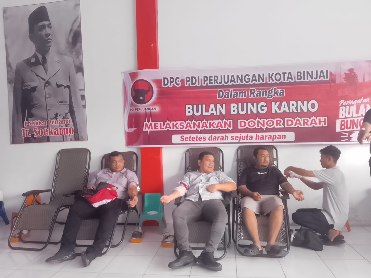 Peringati Bulan Bung Karno Tahun 2026, DPC PDI Perjuangan Kota Binjai Adakan Donor Darah