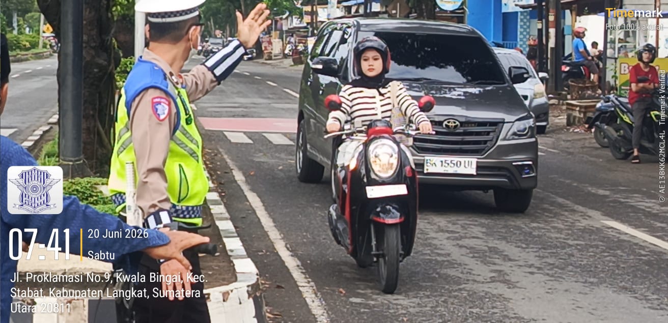 Kasat Lantas Polres Langkat Optimalkan Pengaturan Arus Lalulintas Demi Kelancaran Aktivitas Masyarakat