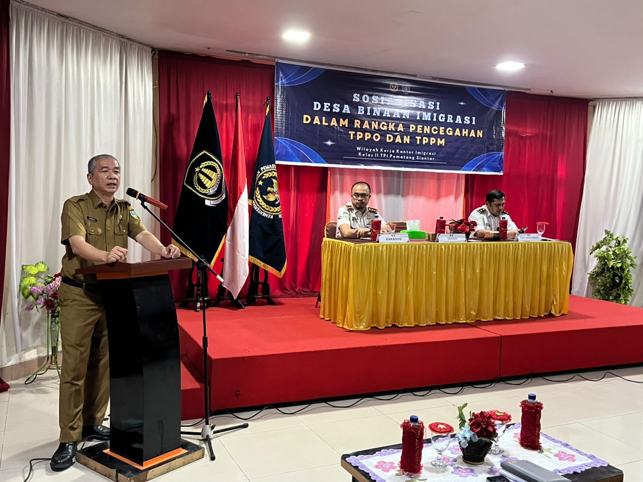 Buka Sosialisasi Desa Binaan Imigrasi, Sekda Tebing Tinggi Minta Lurag Deteksi Modus TPPO dan TPPM