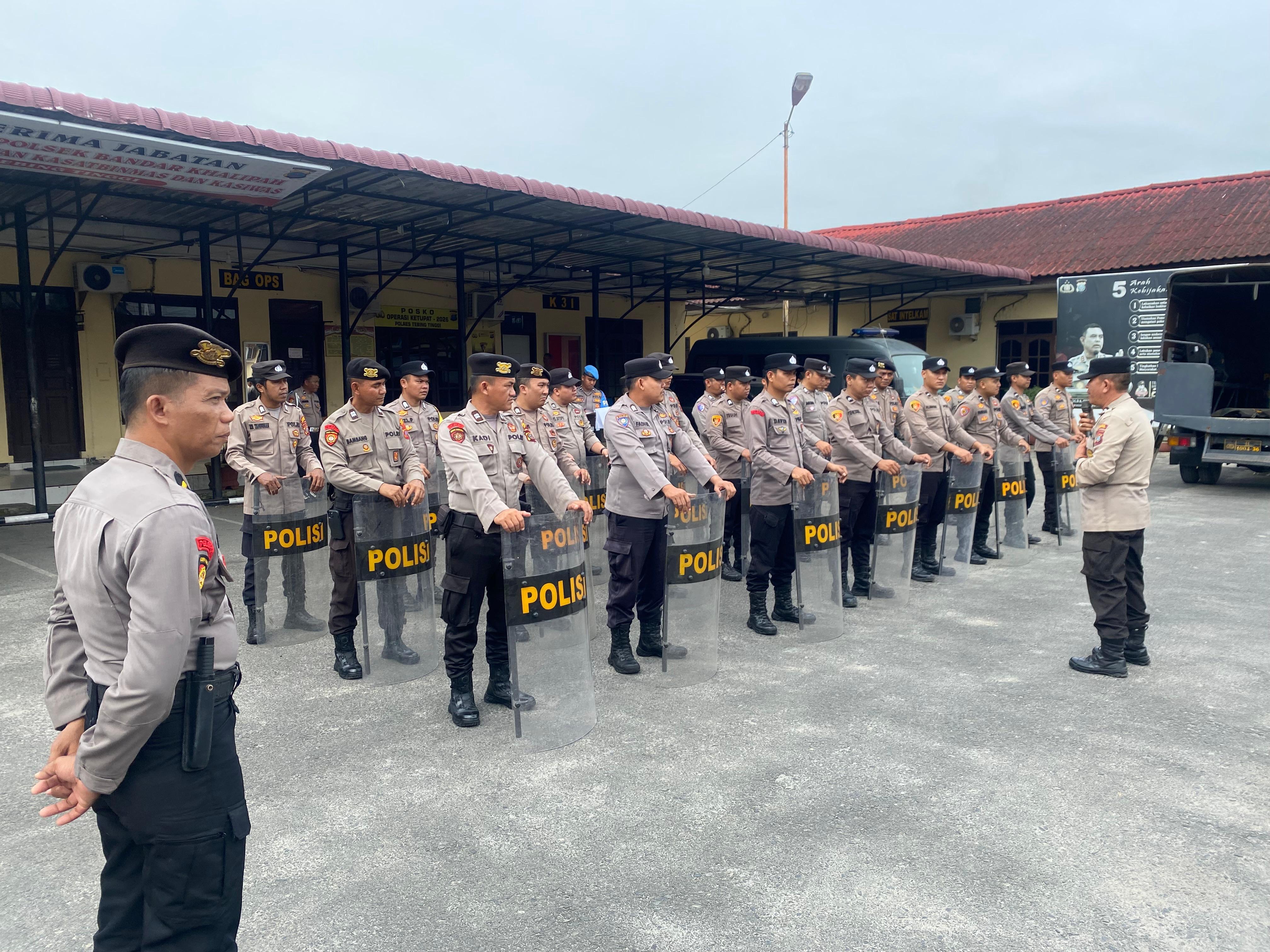 Sat Samapta Polres Tebing Tinggi Latihan Dalmas Antisipasi Unjuk Rasa