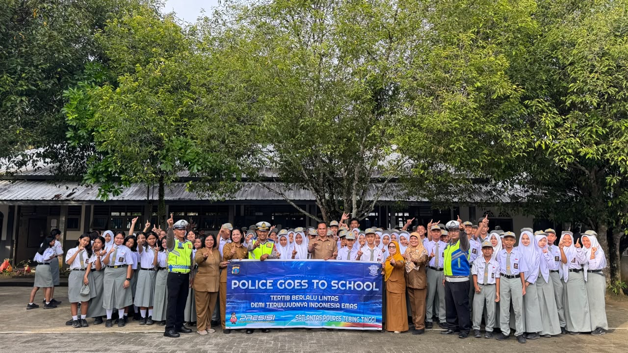 Satlantas Polres Tebing Tinggi Edukasi Pelajar Tentang Tertib Berlalulintas