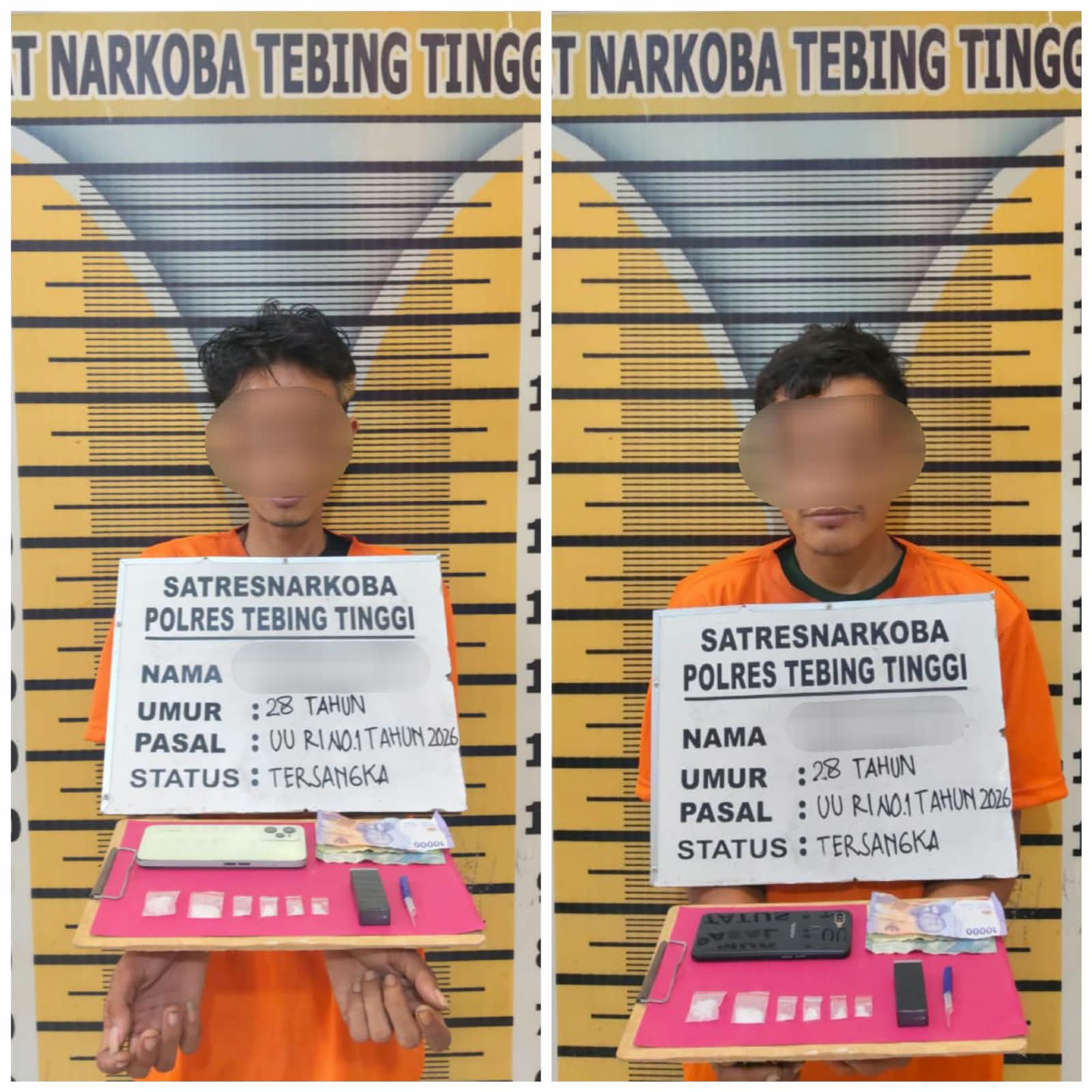 Satresnarkoba Polres Tebing Tinggi Amankan Dua Pria Pemilik Sabu