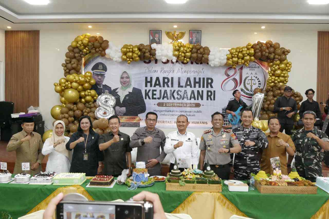 Wali Kota Tanjungbalai Bersama Forkopimda Hadiri Syukuran Hari Lahir Ke-81 Kejaksaan RI.