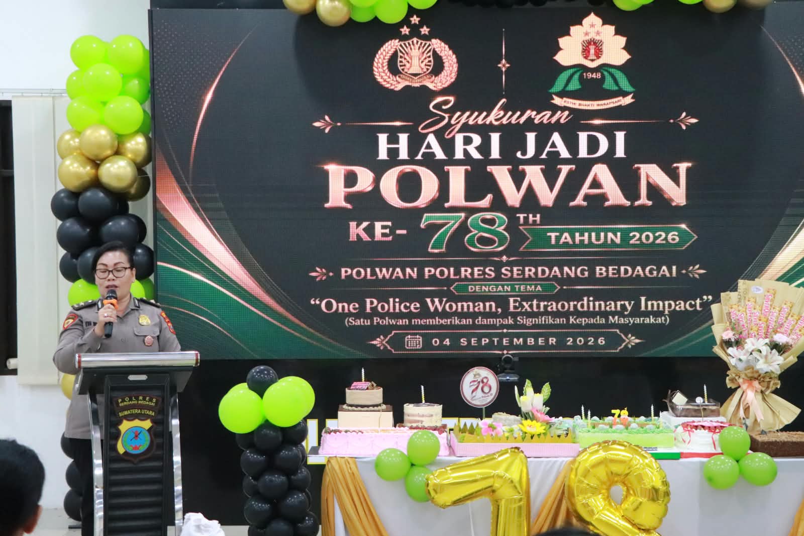 Polres Serdang Bedagai Peringati HUT Ke-78 Polwan