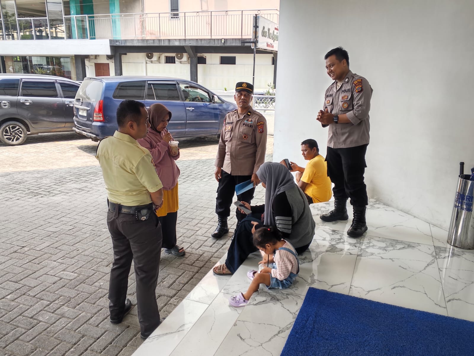 Sat Binmas Polres Tebing Tinggi Beri Pembinaan Security Bank BRI