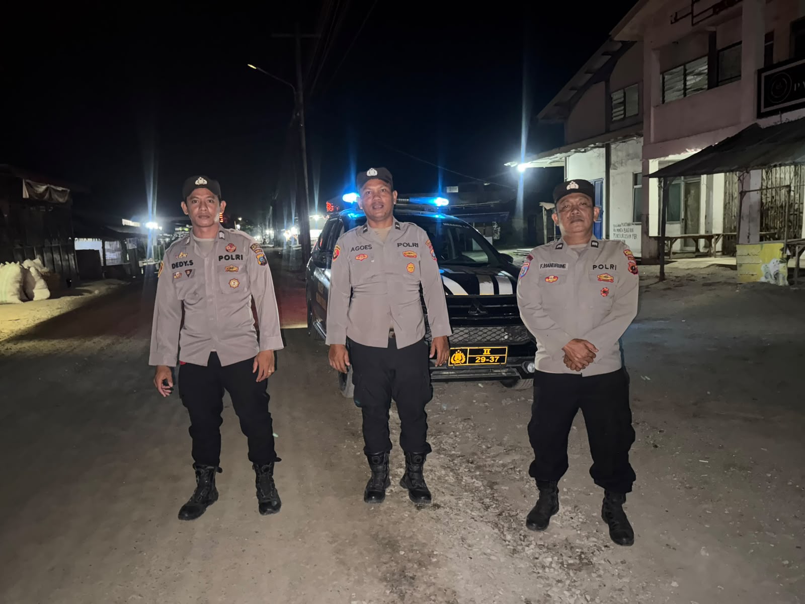 Antisipasi Balap Liar dan Kejahatan Jalanan, Polsek Medang Deras Patroli Dibeberapa Lokasi